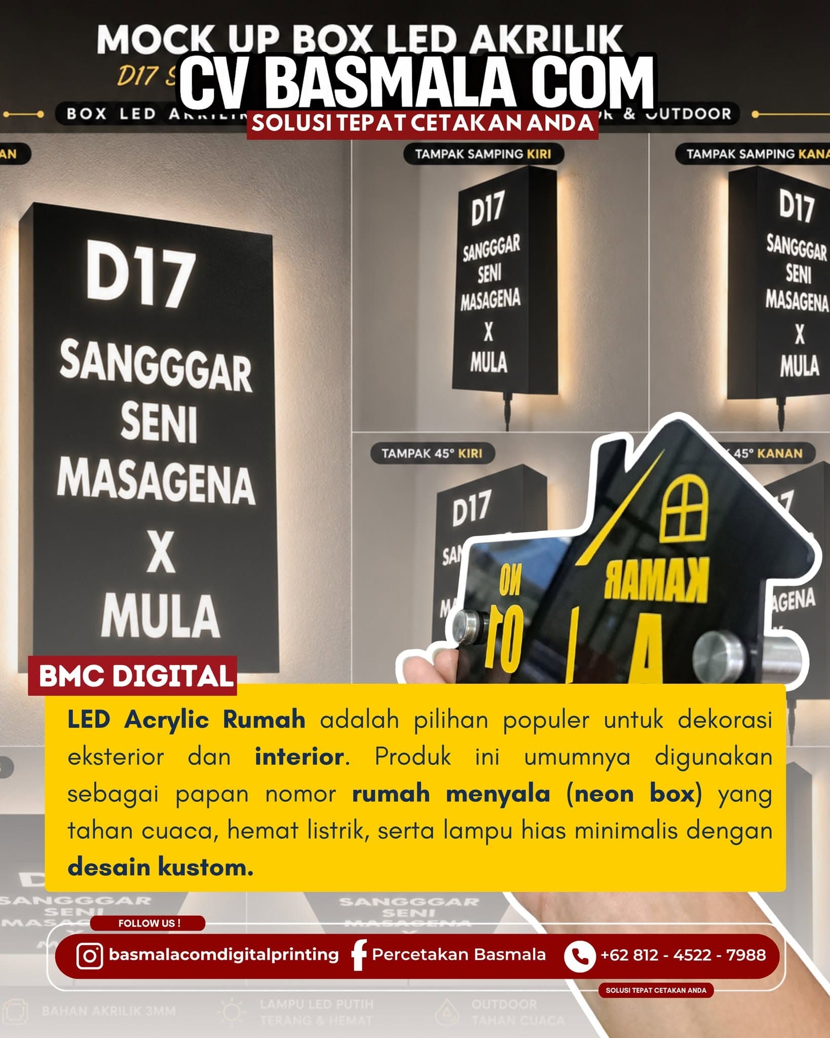 Box LED akrilik custom