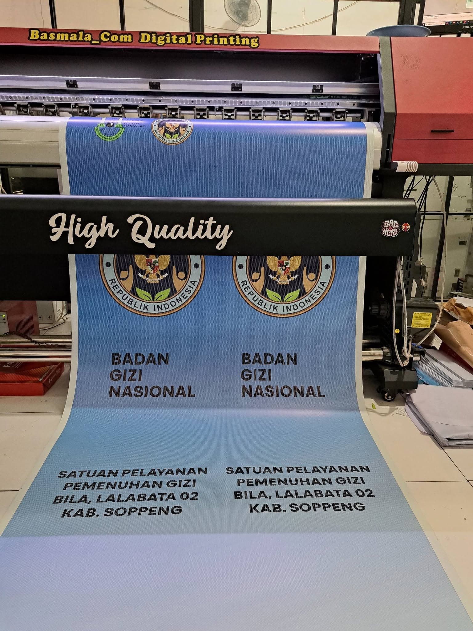 Hasil cetak banner