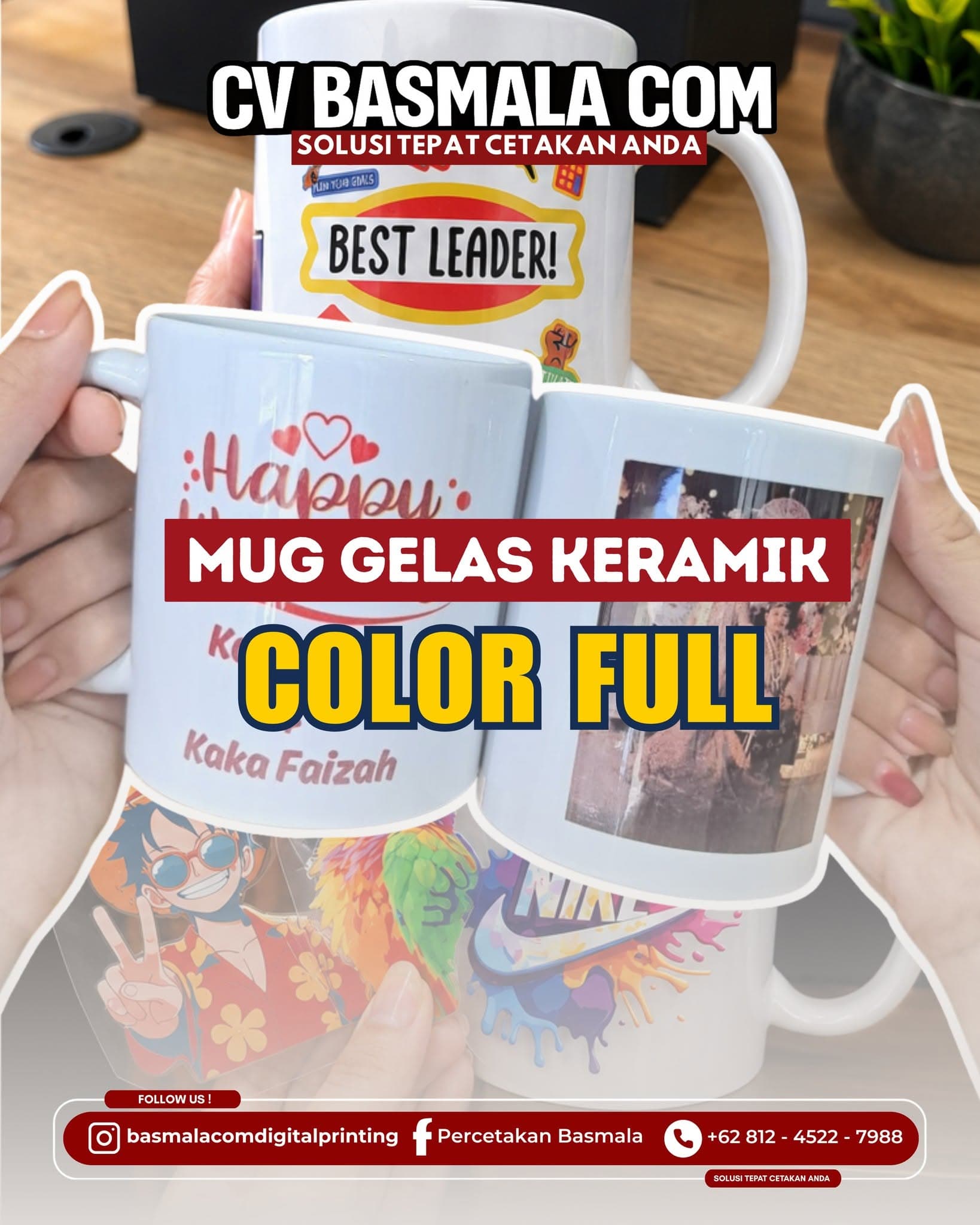 Mug gelas keramik custom