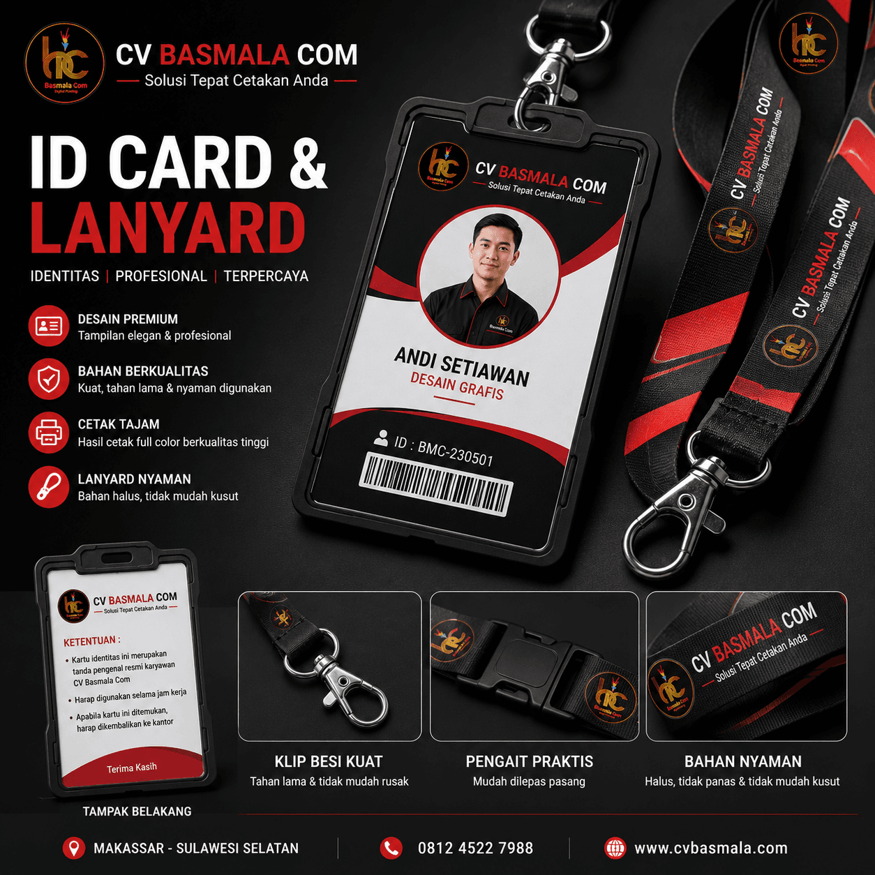 ID Card dan Lanyard Basmala Com