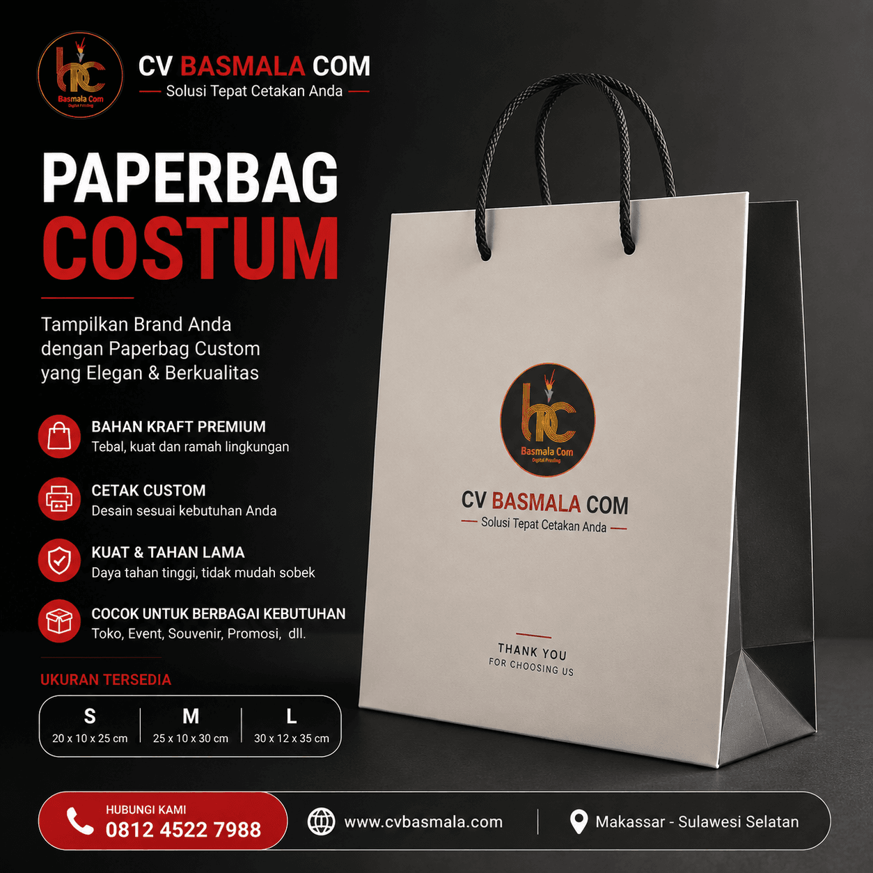 Paperbag custom Basmala Com